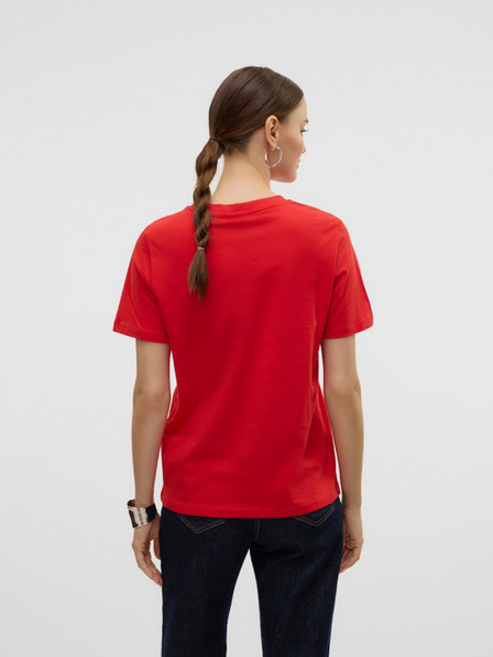 Vero Moda Rotes Vero Moda Damen-T-Shirt Paulina