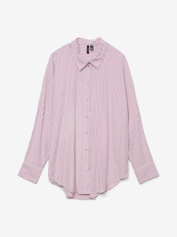 Vero Moda Weiß und rosa gestreiftes Damen-Shirt Vero Moda Nora