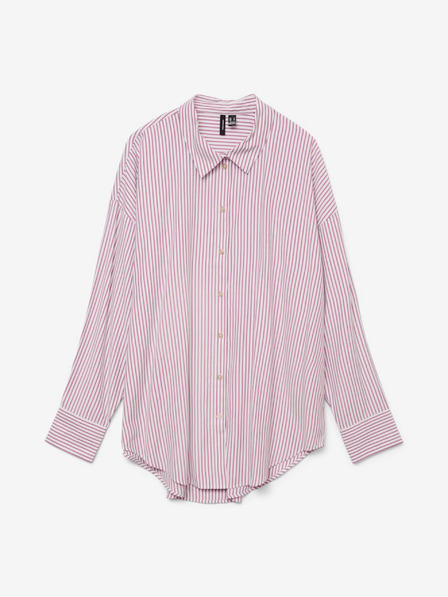Vero Moda Weiß und rosa gestreiftes Damen-Shirt Vero Moda Nora