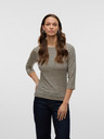 AWARE by VERO MODA Beigefarbenes gestreiftes Damenshirt AWARE by VERO MODA Fiona