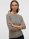 AWARE by VERO MODA Beigefarbenes gestreiftes Damenshirt AWARE by VERO MODA Fiona