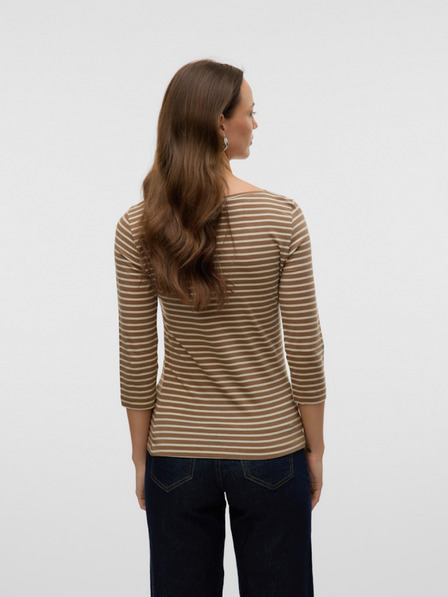 AWARE by VERO MODA Braunes gestreiftes Damen-T-Shirt AWARE by VERO MODA Fiona