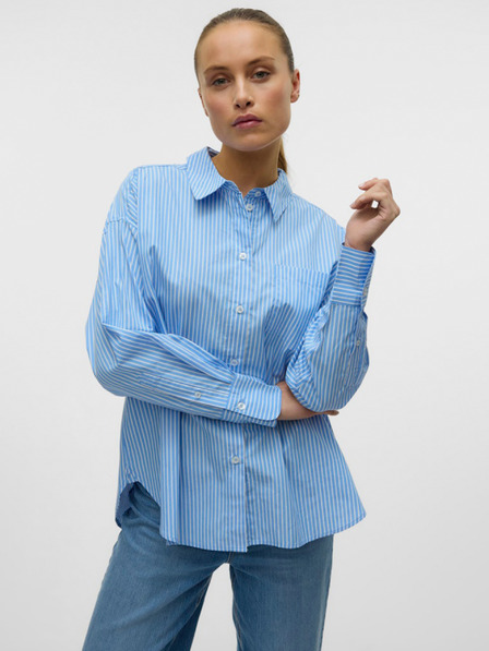 AWARE by VERO MODA Blaues gestreiftes Damen-Shirt AWARE von VERO MODA