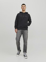 Jack & Jones Schwarzer Jack & Jones Star-Kapuzenpullover für Herren