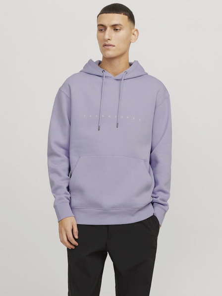 Jack & Jones Hellvioletter Jack & Jones Star-Kapuzenpullover für Herren