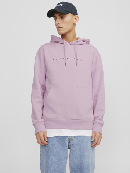 Jack & Jones Hellrosa Jack & Jones Star-Kapuzenpullover für Herren