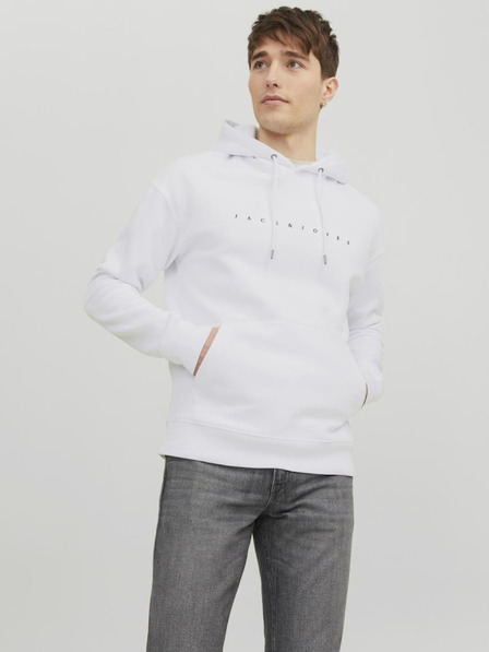 Jack & Jones Weißer Jack & Jones Star-Kapuzenpullover für Herren