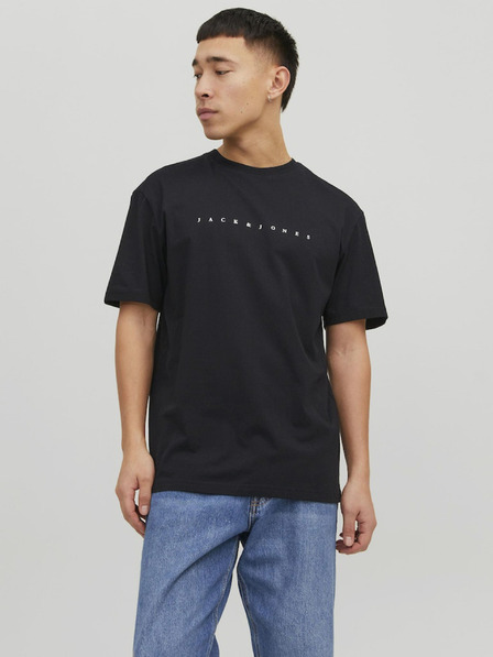 Jack & Jones Schwarzer Jack & Jones Star-Kapuzenpullover für Herren