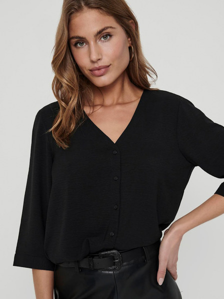 Jacqueline de Yong Schwarze JDY Damen-Löwenbluse