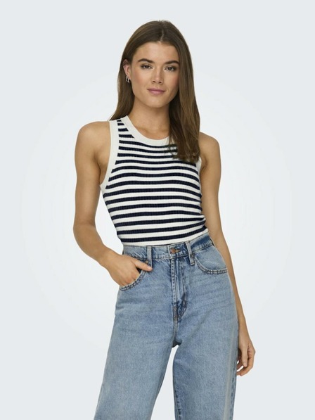 Jacqueline de Yong Weiß und blau gestreiftes Damen-Top JDY Aya