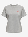 Jacqueline de Yong JDY Pisa Grau Damen T-Shirt