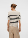 Vero Moda Schwarz-beige gestreifter Damenpullover Vero Moda Saba