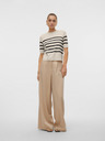 Vero Moda Schwarz-beige gestreifter Damenpullover Vero Moda Saba