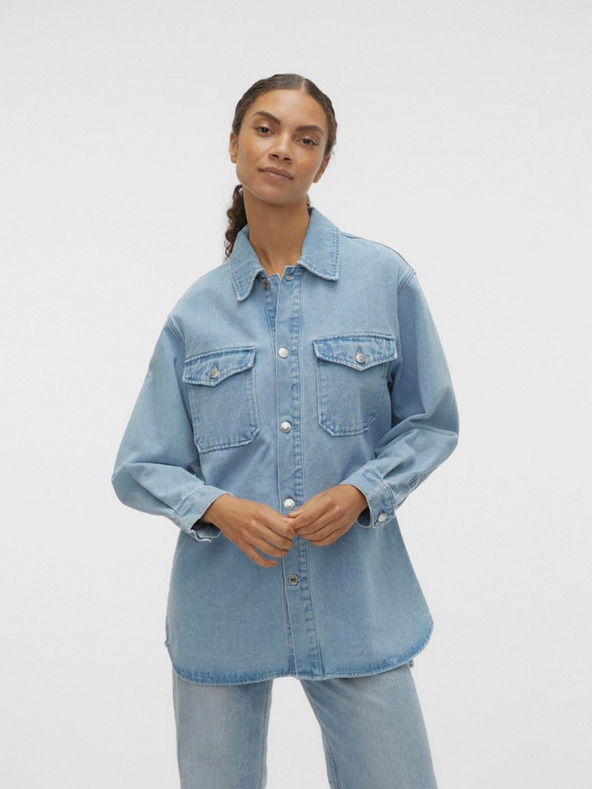 Vero Moda Hellblaues Damen Jeanshemd Jacke Vero Moda Naya