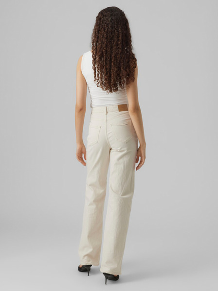 Vero Moda Cremefarbene Damenjeans Vero Moda Tessa