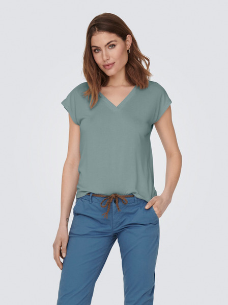 ONLY Grünes Frauen-T-Shirt NUR frei