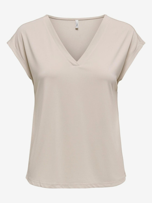ONLY Beige Damen-T-Shirt NUR frei