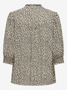 ONLY Schwarz- und cremefarbene gemusterte Damenbluse ONLY Raya
