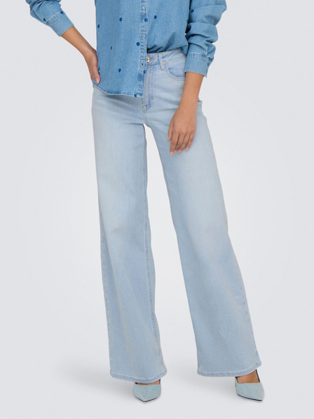 ONLY Hellblaue Damenjeans mit weitem Bein ONLY Madison