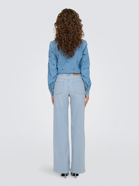 ONLY Hellblaue Damenjeans mit weitem Bein ONLY Madison