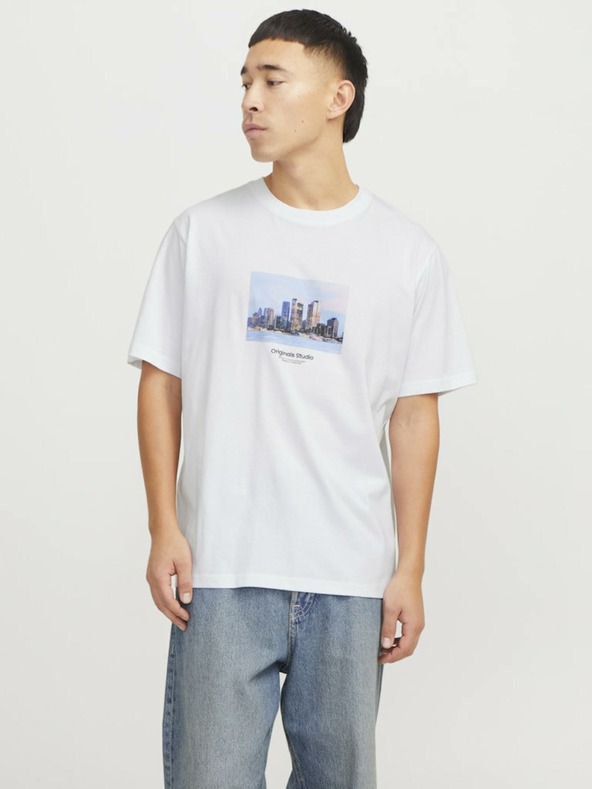 Jack & Jones Weißes Jack & Jones Herren Vesterbro T-Shirt