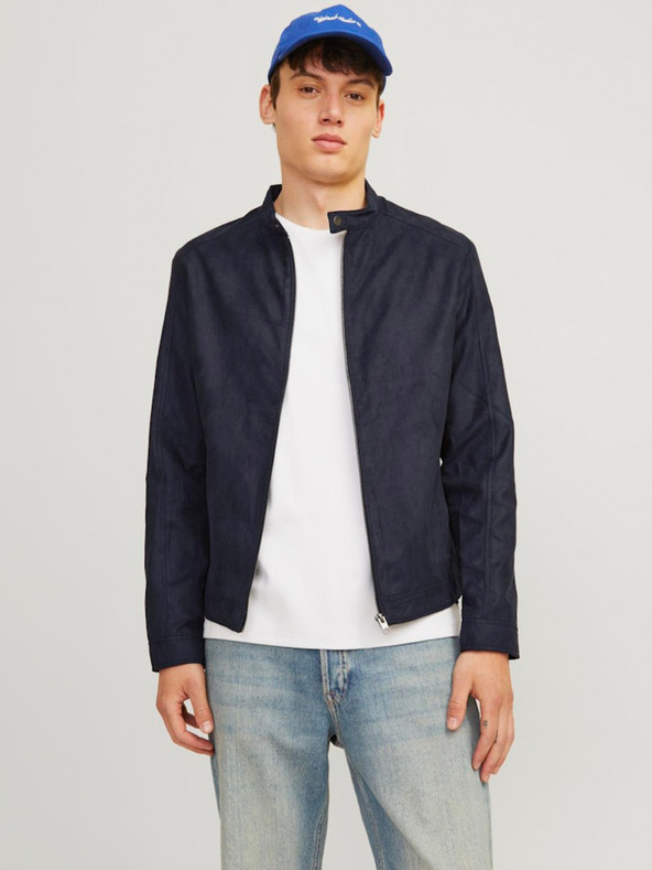 Jack & Jones Dunkelblaue Jack & Jones Dylan Wildlederjacke für Herren