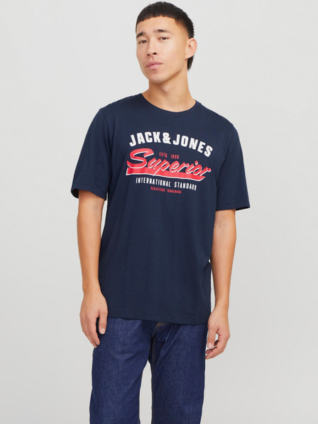 Jack & Jones Dunkelblaues Jack & Jones Logo-Hemd für Herren