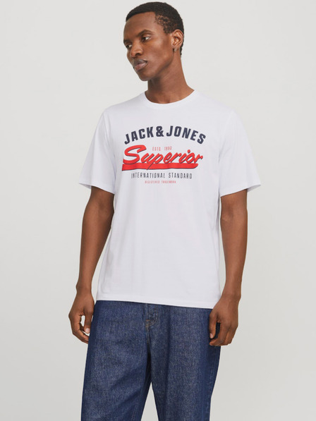 Jack & Jones Weißes Jack & Jones-Logo-Hemd für Herren