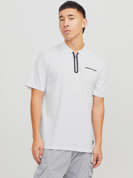 Jack & Jones Weißes Herren-Polohemd Jack & Jones Fusion