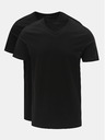 Jack & Jones Set aus zwei schwarzen Basic-T-Shirts mit V-Ausschnitt Jack & Jones