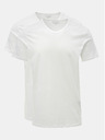 Jack & Jones Set aus zwei weißen Basic-T-Shirts mit V-Ausschnitt Jack & Jones