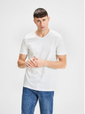 Jack & Jones Set aus zwei weißen Basic-T-Shirts mit V-Ausschnitt Jack & Jones