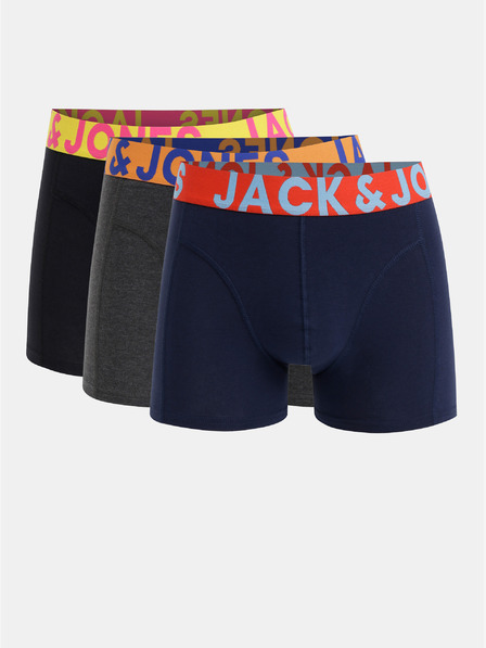 Jack & Jones Dreierpack Jack & Jones Boxershorts in Schwarz, Blau und Grau