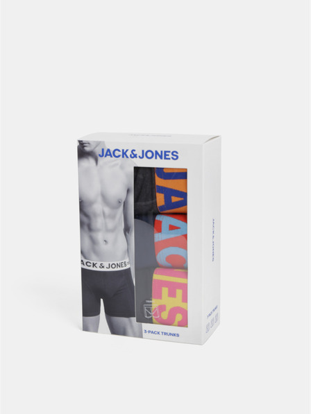 Jack & Jones Dreierpack Jack & Jones Boxershorts in Schwarz, Blau und Grau