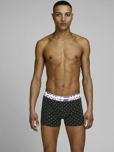 Jack & Jones Dreierpack Boxershorts in Schwarz und Marineblau mit Jack & Jones-Aufdruck
