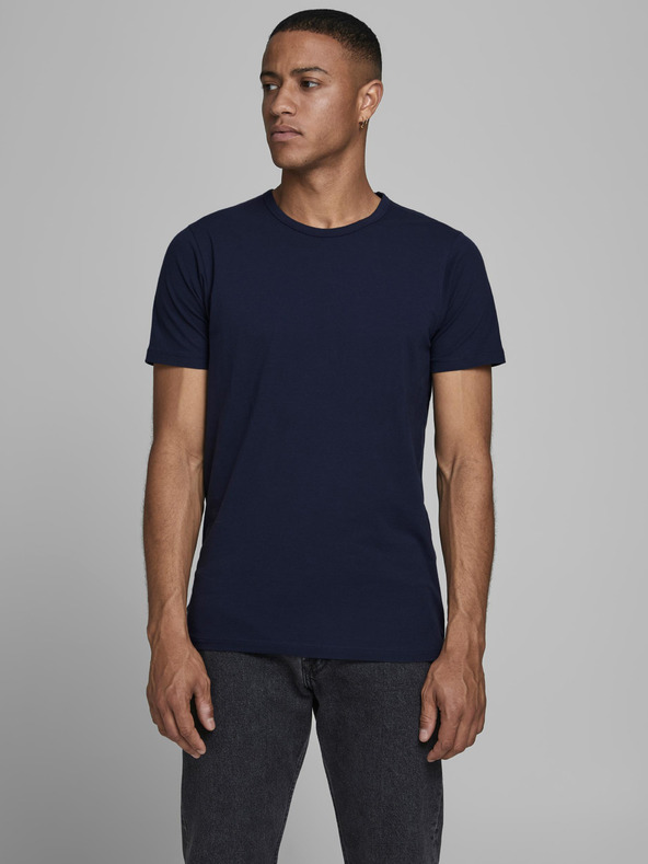 Jack & Jones Dunkelblaues Jack & Jones Basic-T-Shirt
