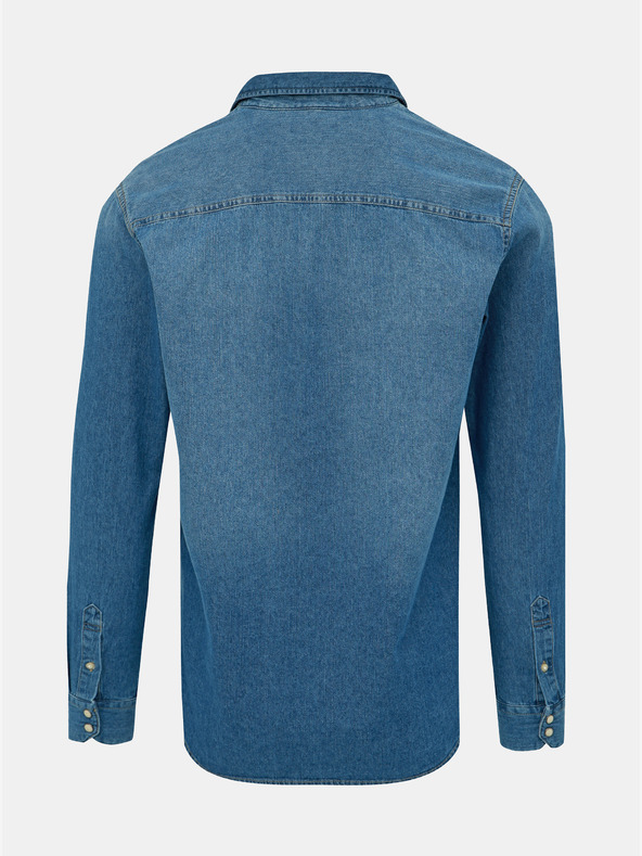 Jack & Jones Blaues Denim-Hemd mit schmaler Passform für Herren Jack & Jones Heridan