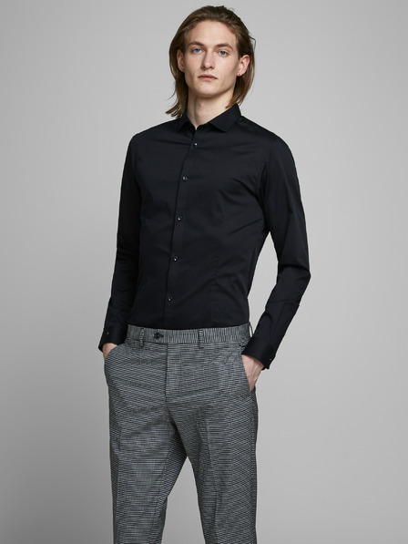 Jack & Jones Schwarzes Slim Fit Hemd Jack & Jones Parma