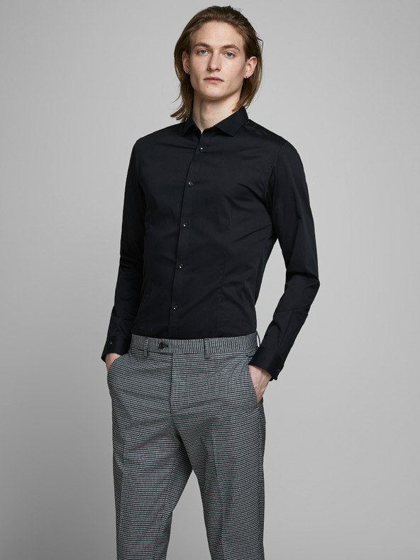 Jack & Jones Schwarzes Slim Fit Hemd Jack & Jones Parma