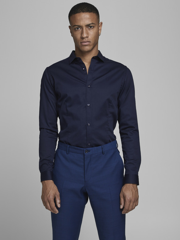 Jack & Jones Dunkelblaues Slim Fit Hemd Jack & Jones Parma