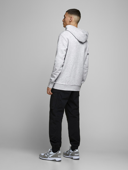 Jack & Jones Hellgrau gemusterter Kapuzenpullover Jack & Jones Corp