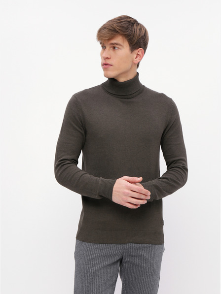 Jack & Jones Khakifarbener Rollkragenpullover Jack & Jones Emil