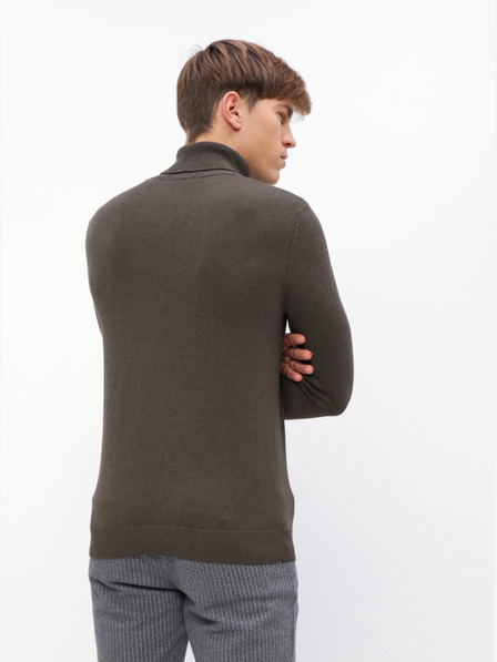 Jack & Jones Khakifarbener Rollkragenpullover Jack & Jones Emil