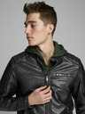 Jack & Jones Schwarze Lederjacke Jack & Jones Rocky
