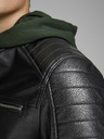 Jack & Jones Schwarze Lederjacke Jack & Jones Rocky