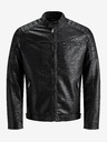 Jack & Jones Schwarze Lederjacke Jack & Jones Rocky