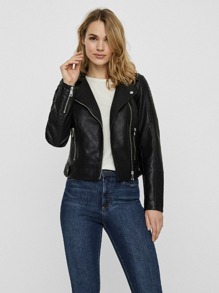 Vero Moda VERO MODA Kerriultra Kurvenreiche Jacke aus schwarzem Leder