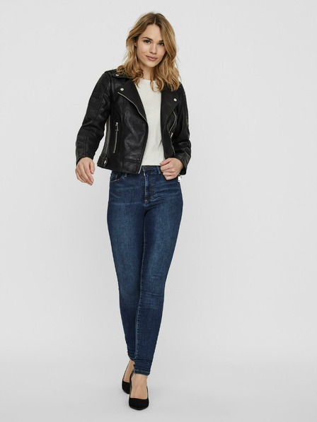 Vero Moda VERO MODA Kerriultra Kurvenreiche Jacke aus schwarzem Leder