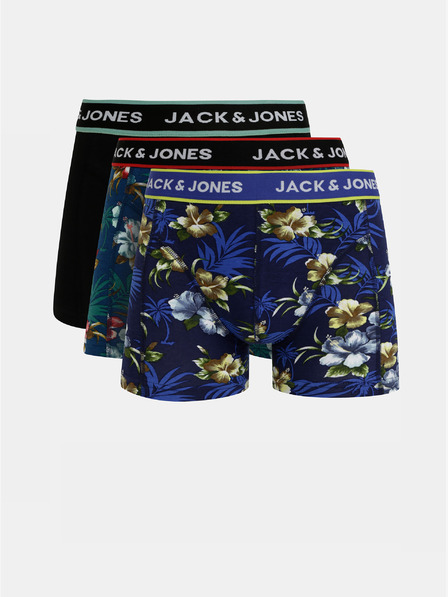Jack & Jones Dreierpack Jack & Jones Flower Boxershorts in Blau und Schwarz