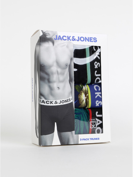 Jack & Jones Dreierpack Jack & Jones Flower Boxershorts in Blau und Schwarz